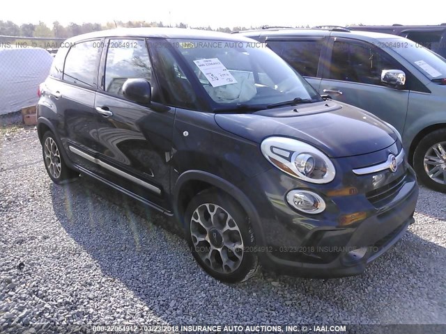 ZFBCFADH3EZ016247 - 2014 FIAT 500L TREKKING GRAY photo 1