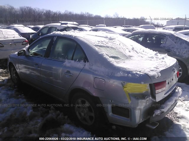 5NPEU46F77H167532 - 2007 HYUNDAI SONATA SE/LIMITED Light Blue photo 3