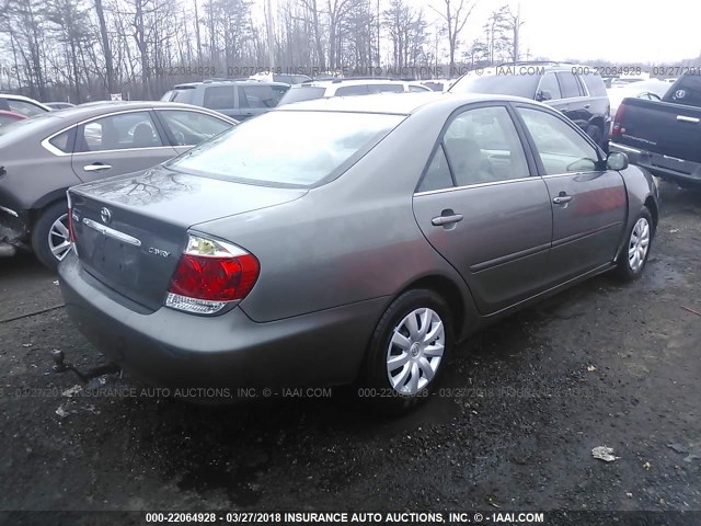 4T1BE32K25U603148 - 2005 TOYOTA CAMRY LE/XLE/SE GRAY photo 4