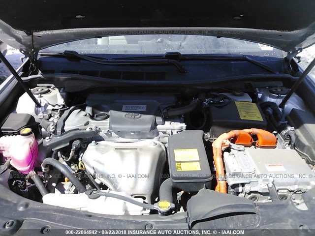 4T1BD1FKXEU141052 - 2014 TOYOTA CAMRY HYBRID/LE/XLE 银色 照片 10