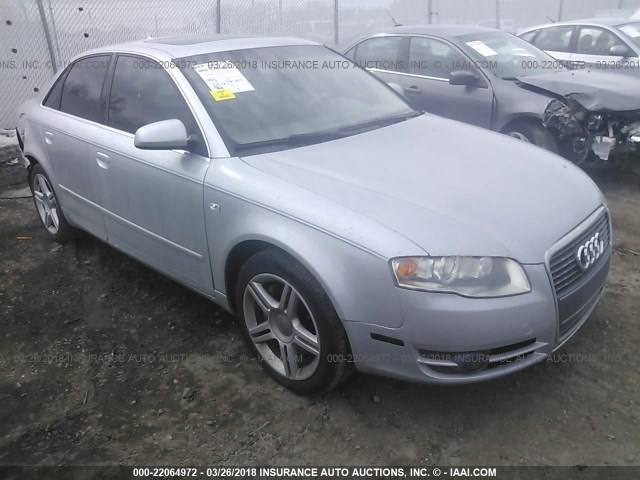 WAUDF78E47A051172 - 2007 AUDI A4 2.0T QUATTRO SILVER photo 1