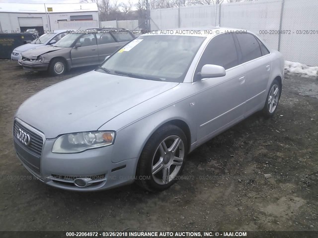 WAUDF78E47A051172 - 2007 AUDI A4 2.0T QUATTRO SILVER photo 2