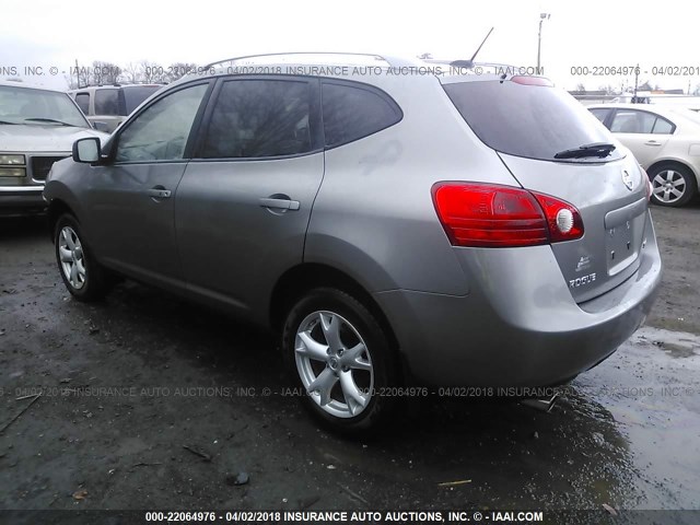 JN8AS58V68W106722 - 2008 NISSAN ROGUE S/SL GRAY photo 3