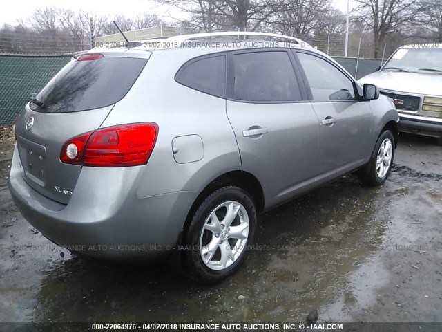 JN8AS58V68W106722 - 2008 NISSAN ROGUE S/SL GRAY photo 4