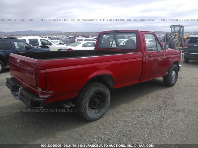 1FTHF25H9SLB63775 - 1995 FORD F250 RED photo 4