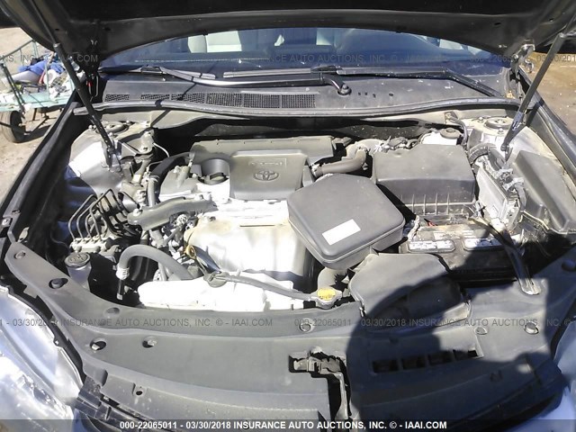 4T4BF1FK6FR507560 - 2015 TOYOTA CAMRY LE/XLE/SE/XSE SILVER photo 10