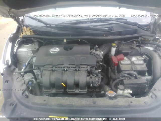 3N1AB7AP4EY258797 - 2014 NISSAN SENTRA S/SV/SR/SL SILVER photo 10