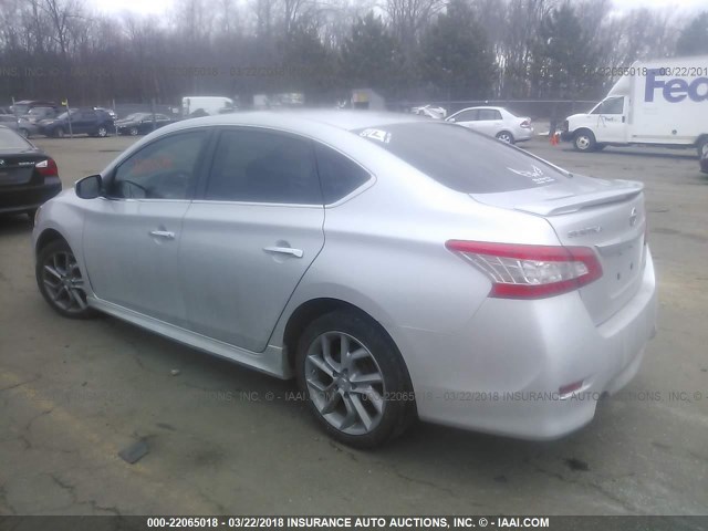 3N1AB7AP4EY258797 - 2014 NISSAN SENTRA S/SV/SR/SL SILVER photo 3