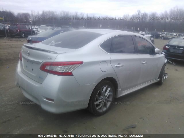 3N1AB7AP4EY258797 - 2014 NISSAN SENTRA S/SV/SR/SL SILVER photo 4