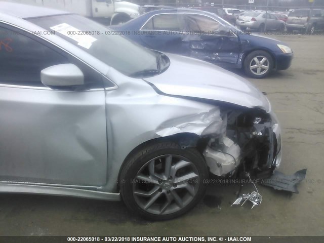 3N1AB7AP4EY258797 - 2014 NISSAN SENTRA S/SV/SR/SL SILVER photo 6