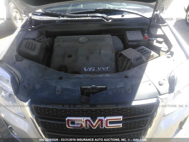 2CTFLSE50B6407235 - 2011 GMC TERRAIN SLE SILVER photo 10