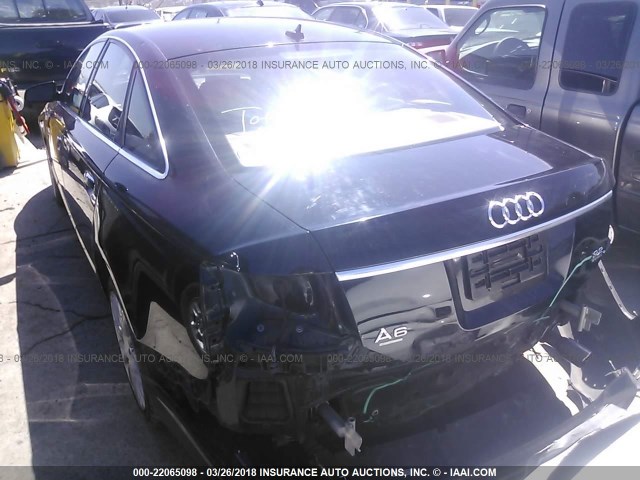 WAUDH74F47N017931 - 2007 AUDI A6 3.2 QUATTRO BLACK photo 3