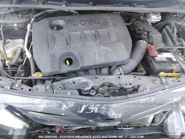 2T1BU4EE3CC850451 - 2012 TOYOTA COROLLA S/LE GRAY photo 10