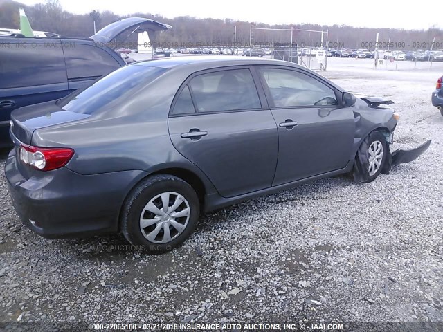 2T1BU4EE3CC850451 - 2012 TOYOTA COROLLA S/LE GRAY photo 4