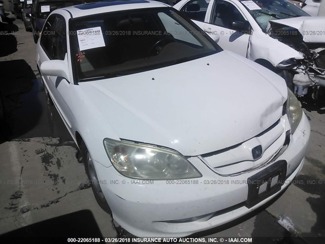 2HGES26785H599346 - 2005 HONDA CIVIC EX WHITE photo 1