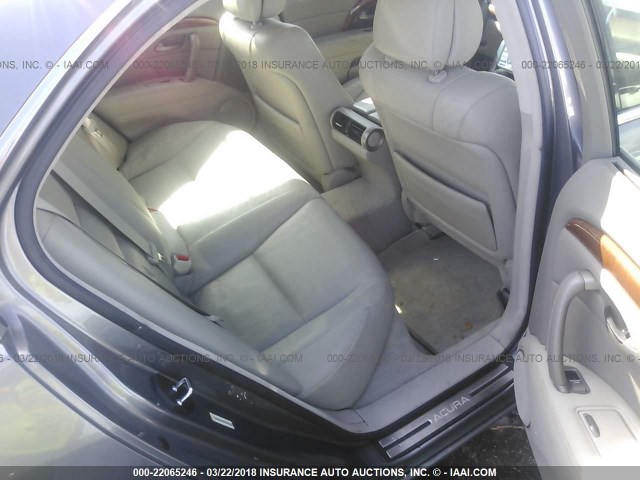 JH4KB16565C009236 - 2005 ACURA RL GRAY photo 8