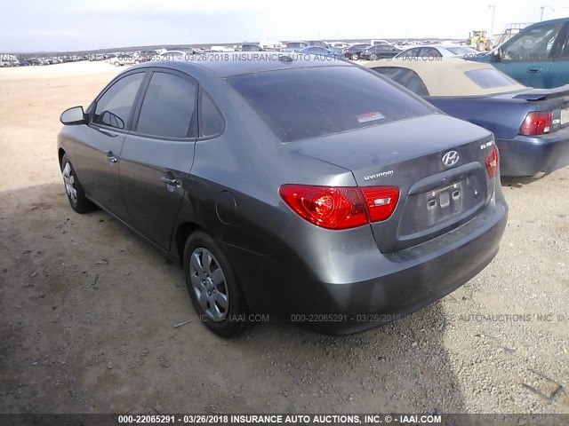 KMHDU46D29U603105 - 2009 HYUNDAI ELANTRA GLS/SE GRAY photo 3