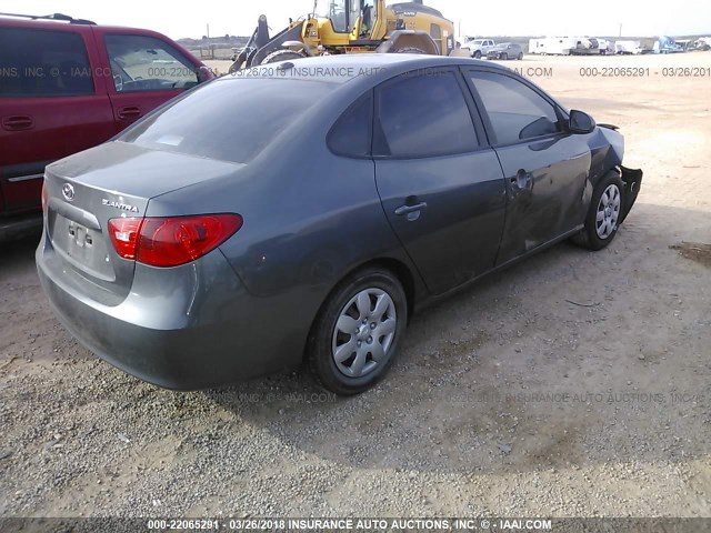 KMHDU46D29U603105 - 2009 HYUNDAI ELANTRA GLS/SE GRAY photo 4