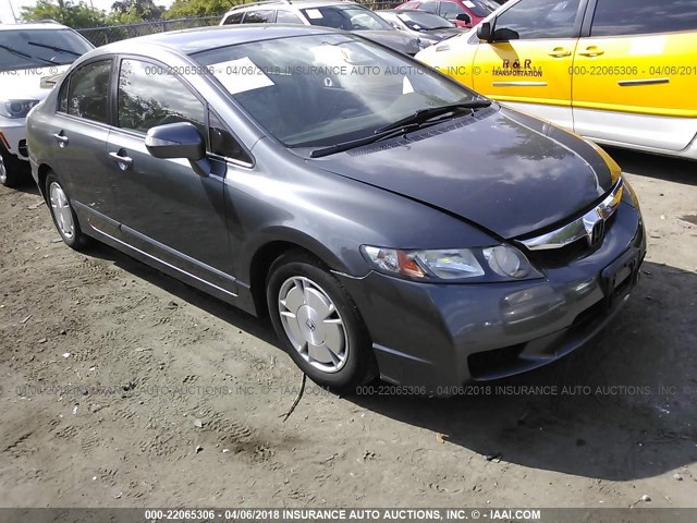 JHMFA3F23AS007692 - 2010 HONDA CIVIC HYBRID GRAY photo 1