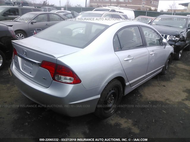 2HGFA1F61BH009167 - 2011 HONDA CIVIC LX-S SILVER photo 4