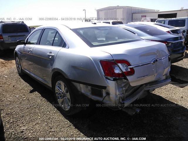 1FAHP2FW7AG104084 - 2010 FORD TAURUS LIMITED SILVER photo 3