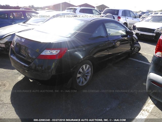 2HGFG12939H535387 - 2009 HONDA CIVIC EXL BLACK photo 4
