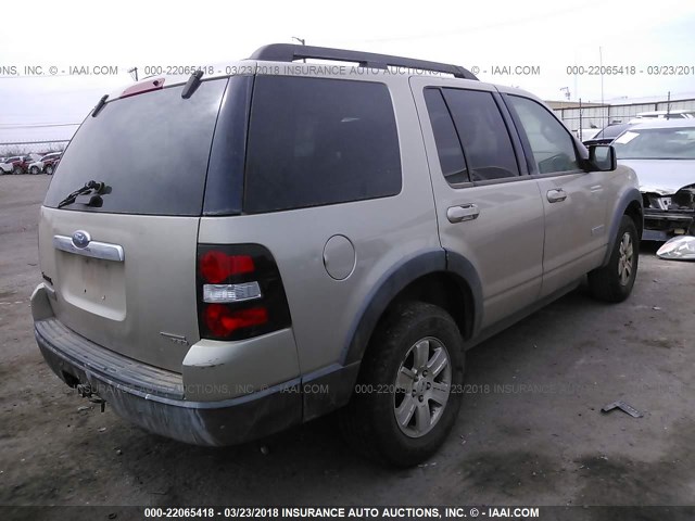 1FMEU63E77UB45149 - 2007 FORD EXPLORER XLT GOLD photo 4