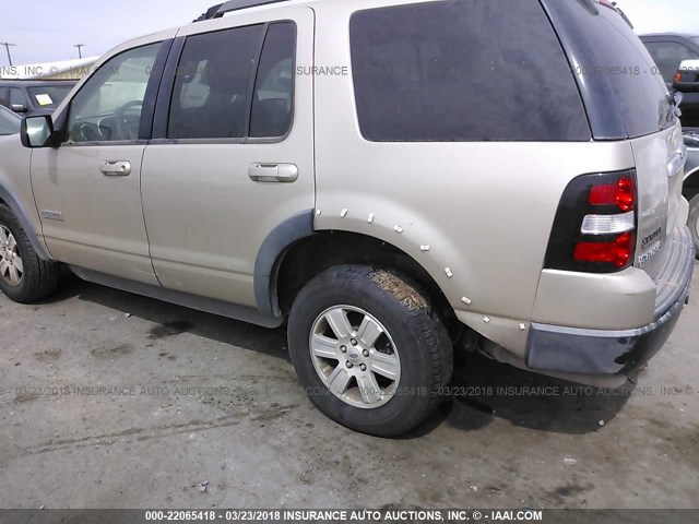 1FMEU63E77UB45149 - 2007 FORD EXPLORER XLT GOLD photo 6