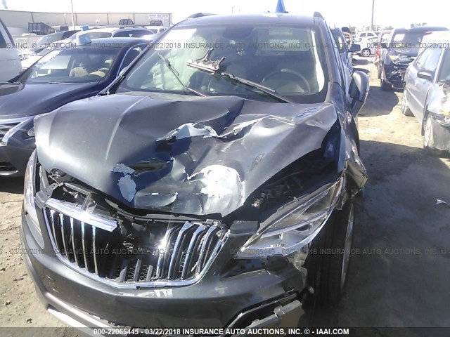 KL4CJASB6GB700631 - 2016 BUICK ENCORE GRAY photo 6