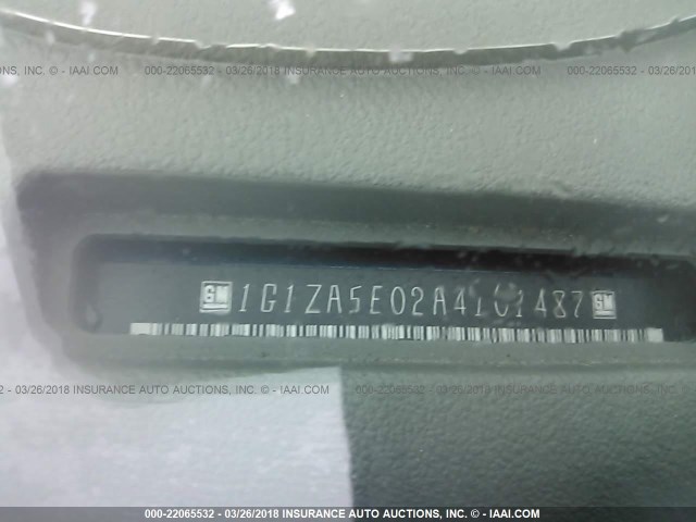 1G1ZA5E02A4101487 - 2010 CHEVROLET MALIBU LS ლურჯი ფოტო 9