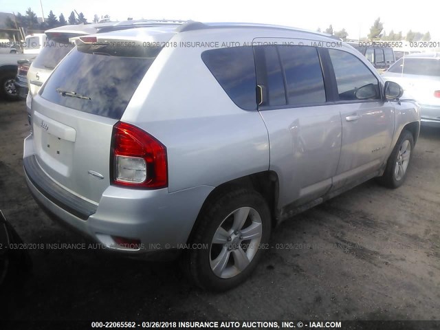 1J4NF1FB3BD149365 - 2011 JEEP COMPASS SPORT SILVER photo 4