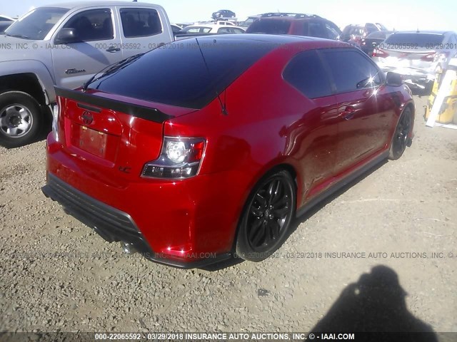 JTKJF5C72GJ026640 - 2016 TOYOTA SCION TC 红色 照片 4