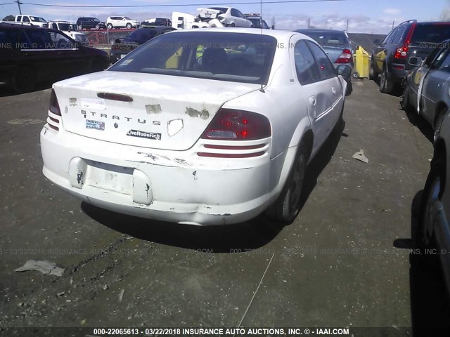 1B3EJ46X61N608254 - 2001 DODGE STRATUS SE WHITE photo 4