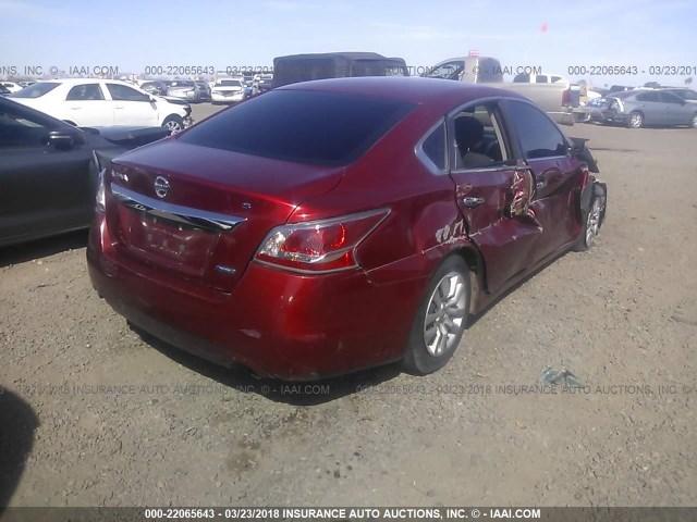 1N4AL3APXEN350678 - 2014 NISSAN ALTIMA 2.5/S/SV/SL RED photo 4