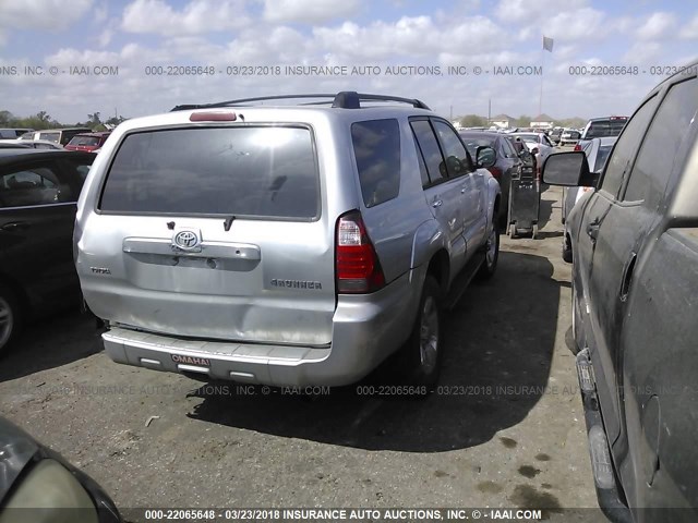 JTEZU14R860077603 - 2006 TOYOTA 4RUNNER SR5/SPORT SILVER photo 4