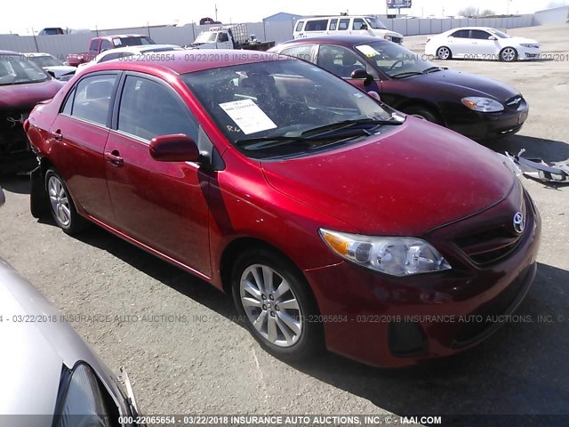 2T1BU4EE2BC634640 - 2011 TOYOTA COROLLA S/LE RED photo 1