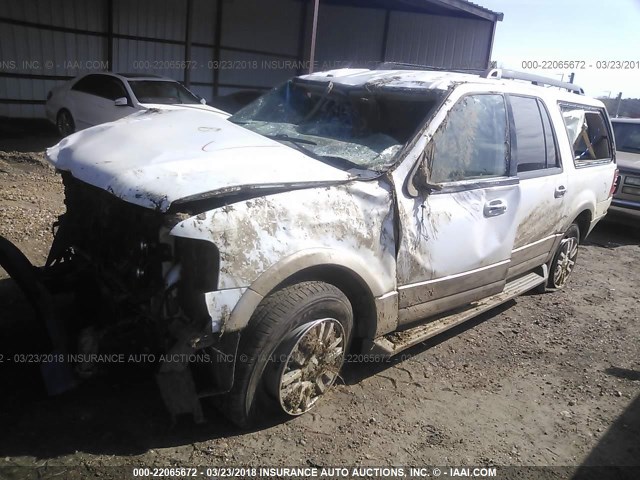 1FMJK1J57EEF47951 - 2014 FORD EXPEDITION EL XLT/EL KING RANCH WHITE photo 2