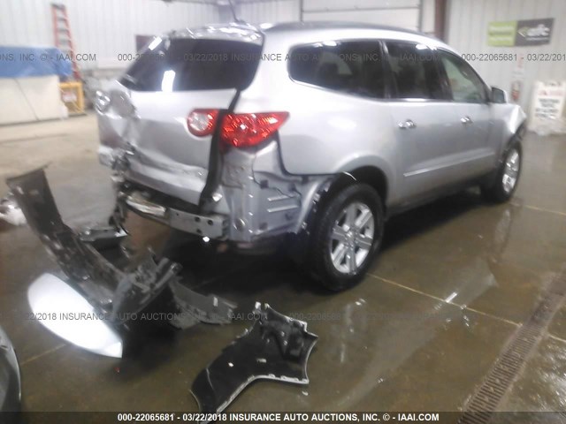 1GNKRJED6BJ100589 - 2011 CHEVROLET TRAVERSE LT SILVER photo 4