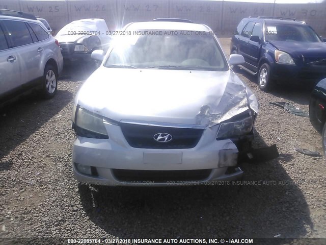 5NPEU46F87H246787 - 2007 HYUNDAI SONATA SE/LIMITED SILVER photo 6