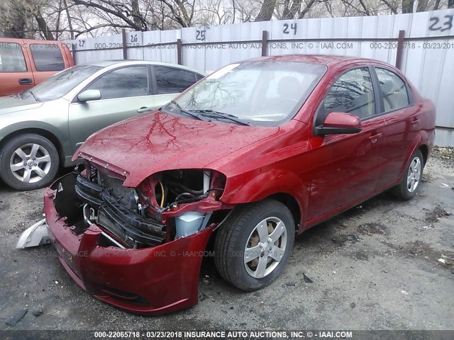 KL1TD5DE9BB144021 - 2011 CHEVROLET AVEO LS/LT 红色 照片 2