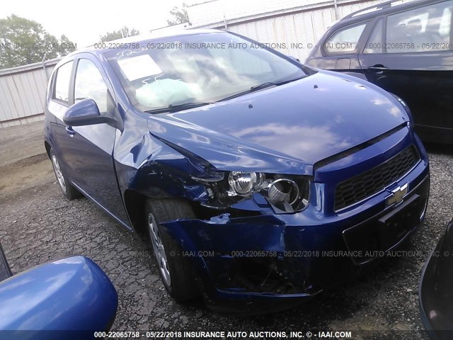 1G1JA6SH1E4137268 - 2014 CHEVROLET SONIC LS BLUE photo 1