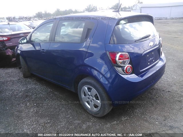 1G1JA6SH1E4137268 - 2014 CHEVROLET SONIC LS BLUE photo 3