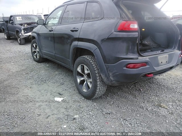 1C4PJMBB3EW200814 - 2014 JEEP CHEROKEE TRAILHAWK 黑色 照片 3
