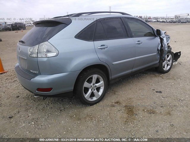 JTJGA31U340029607 - 2004 LEXUS RX 330 BLUE photo 4