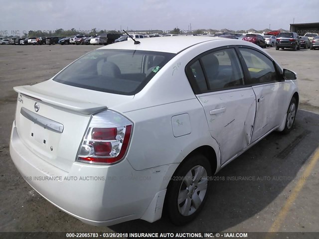 3N1AB6AP4CL755482 - 2012 NISSAN SENTRA 2.0/2.0S/SR/2.0SL WHITE photo 4