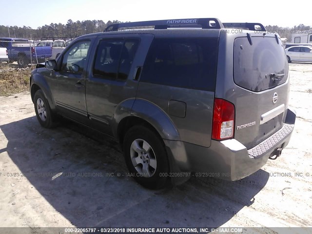 5N1AR18W16C606208 - 2006 NISSAN PATHFINDER LE/SE/XE GRAY photo 3