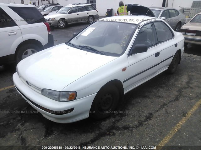 JF1GC244XPK519057 - 1993 SUBARU IMPREZA L PLUS WHITE photo 2