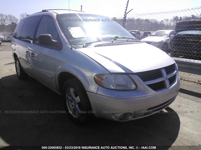 2D4GP44L87R216123 - 2007 DODGE GRAND CARAVAN SXT SILVER photo 1