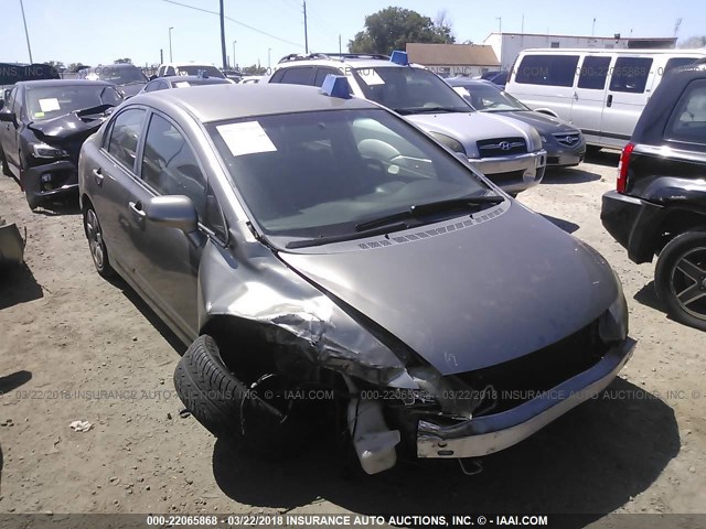 2HGFA16527H310206 - 2007 HONDA CIVIC LX GRAY photo 6