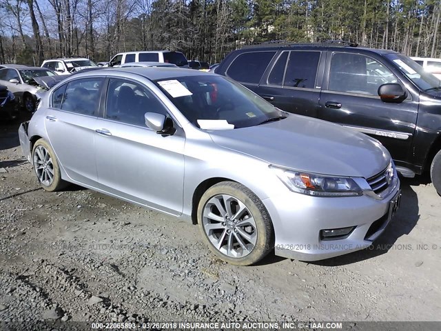 1HGCR2F54EA010261 - 2014 HONDA ACCORD SPORT SILVER photo 1